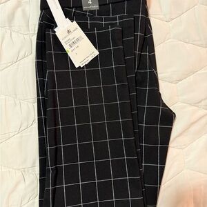 Nordstrom Rack Black Windowpane Check Pants